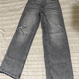 H&M Light Gray High-Waist Jeans